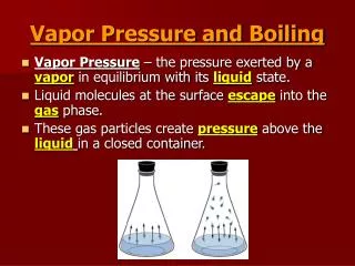 Vapor Pressure and Boiling