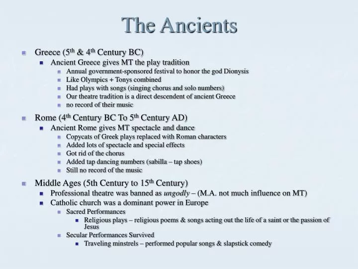 the ancients