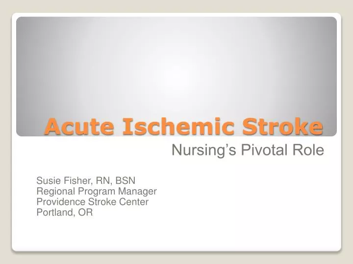 acute ischemic stroke