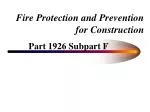 Fire Protection and Prevention for Construction - slide 1