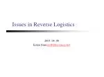 Issues in Reverse Logistics