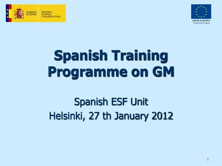 spanish training programme on gm