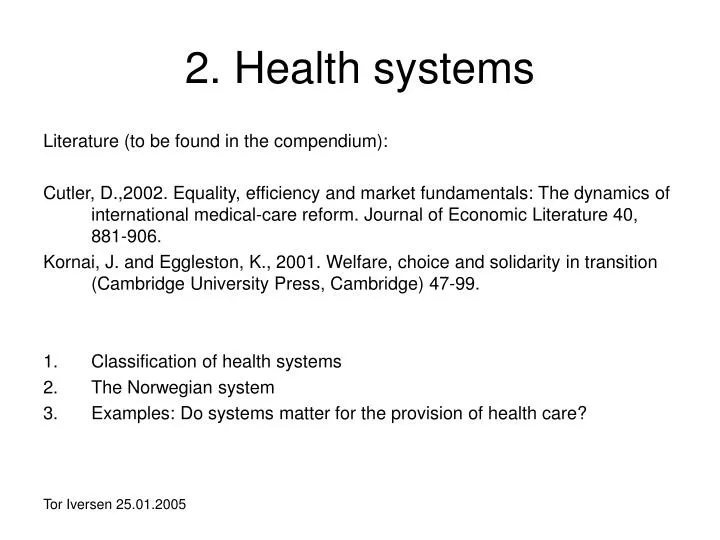 2 health systems