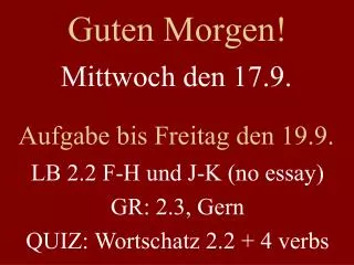guten morgen
