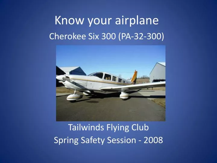 tailwinds flying club spring safety session 2008