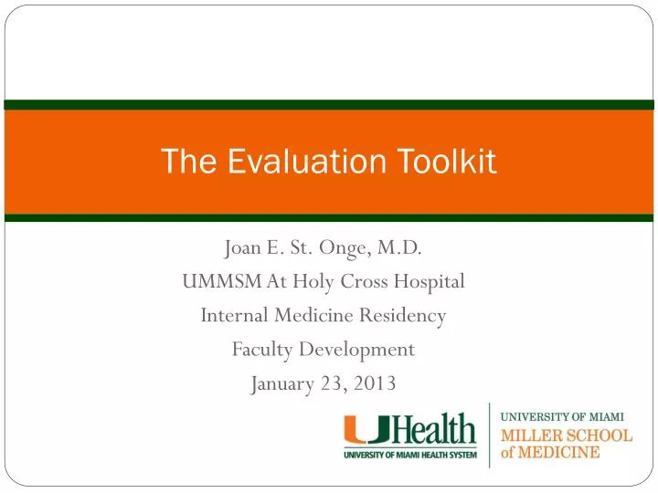 the evaluation toolkit