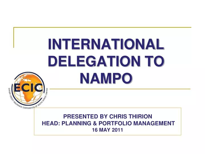 international delegation to nampo