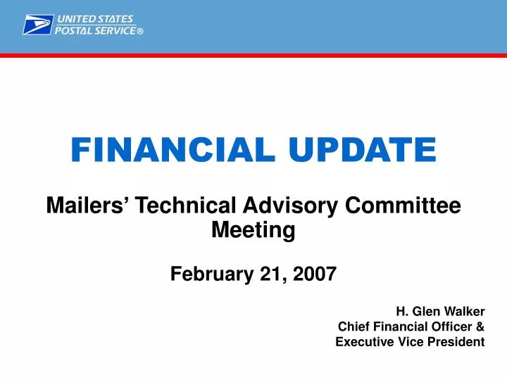 mailers technical advisory committee meeting february 21 2007