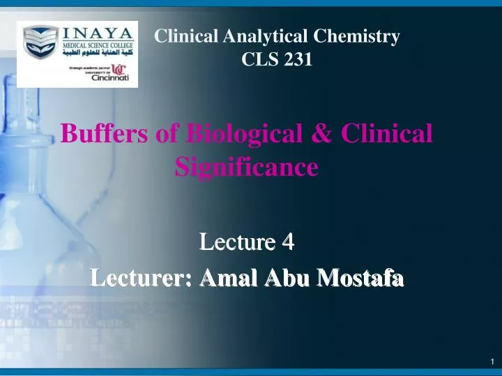 buffers of biological clinical significance