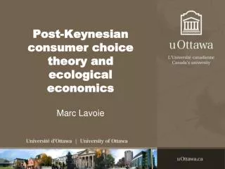 Post-Keynesian consumer choice theory and ecological economics