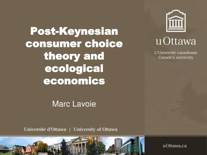 post keynesian consumer choice theory and ecological economics