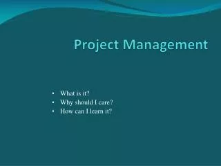 Project Management