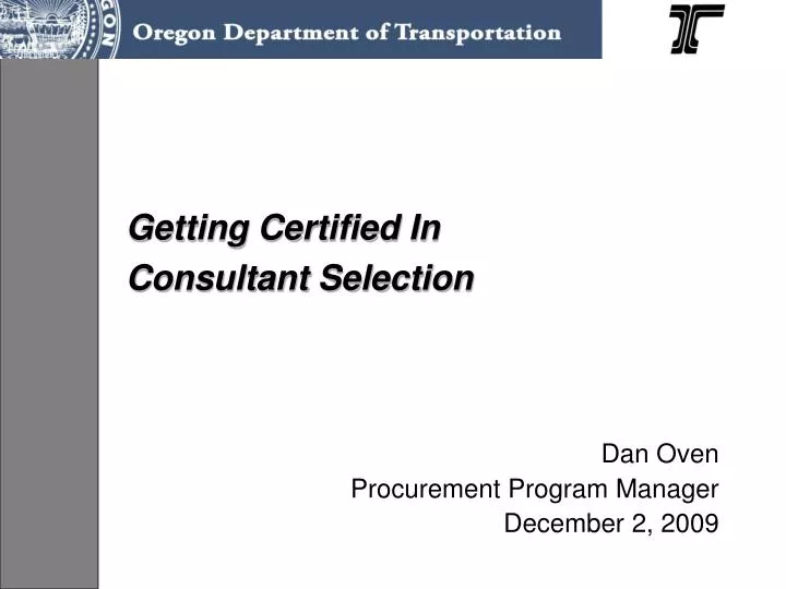 getting certified in consultant selection