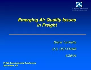 emerging air quality issues in freight