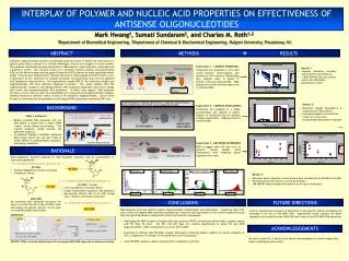 INTERPLAY OF POLYMER AND NUCLEIC ACID PROPERTIES ON EFFECTIVENESS OF ANTISENSE OLIGONUCLEOTIDES