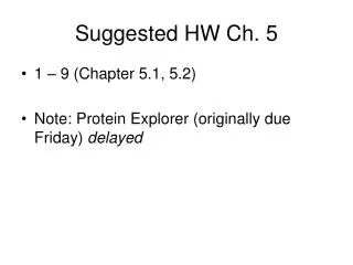 Suggested HW Ch. 5