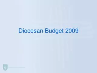 Diocesan Budget 2009