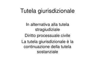 tutela giurisdizionale