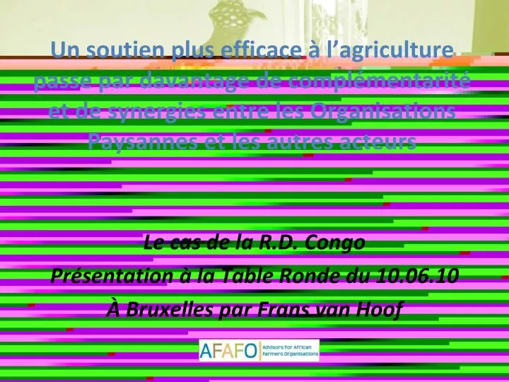 le cas de la r d congo pr sentation la table ronde du 10 06 10 bruxelles par frans van hoof