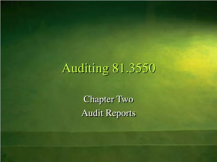 auditing 81 3550