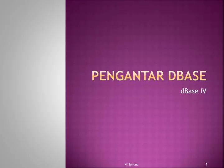 pengantar dbase