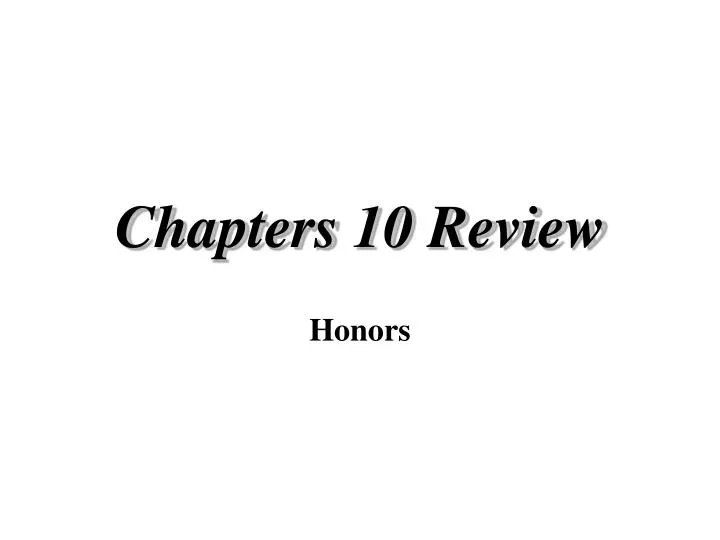 chapters 10 review