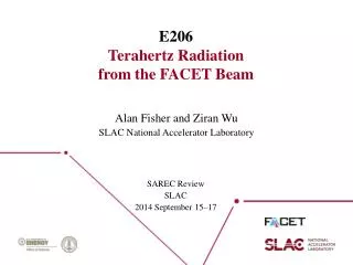 E206 Terahertz Radiation from the FACET Beam