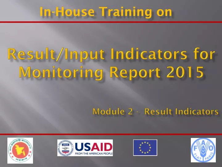 result input indicators for monitoring report 2015 module 2 result indicators