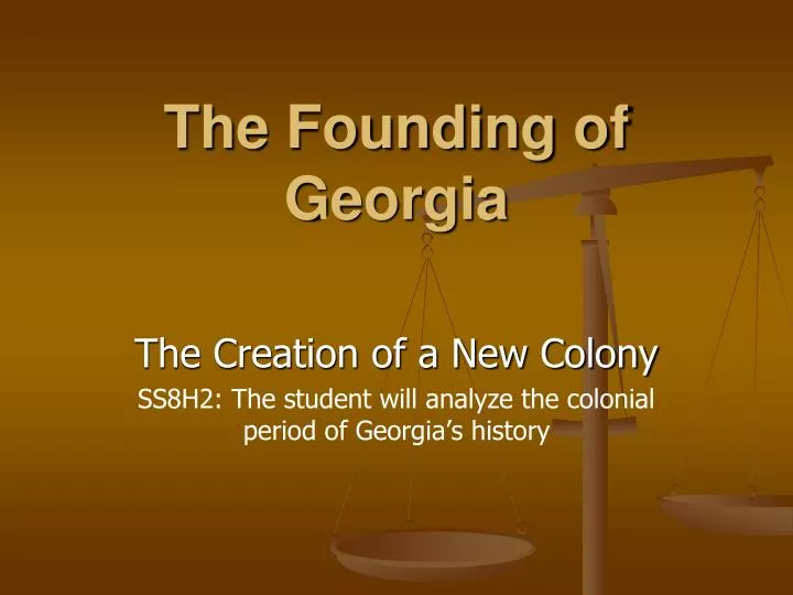 the founding of georgia