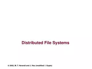 distributed file systems