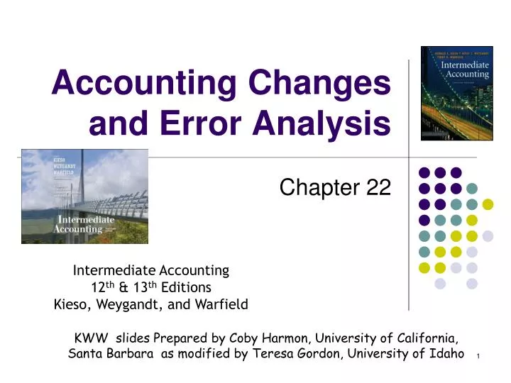 accounting changes and error analysis