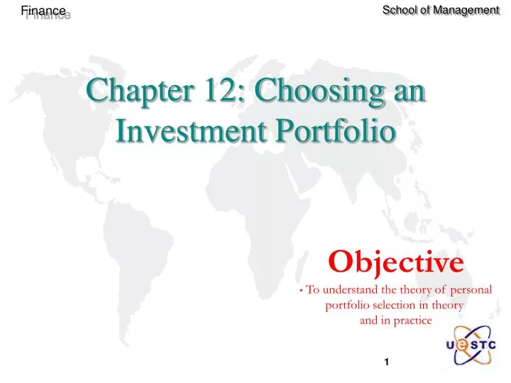 chapter 12 choosing an investment portfolio