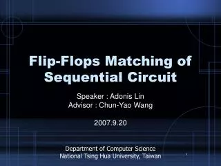Flip-Flops Matching of Sequential Circuit