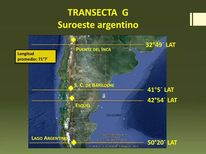 transecta g suroeste argentino