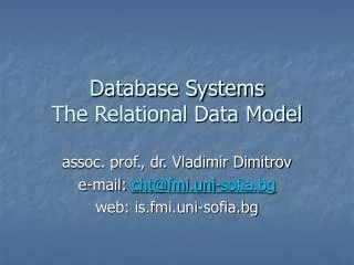 Database Systems The Relational Data Model