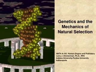 Genetics and the Mechanics of Natural Selection