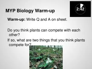 MYP Biology Warm-up