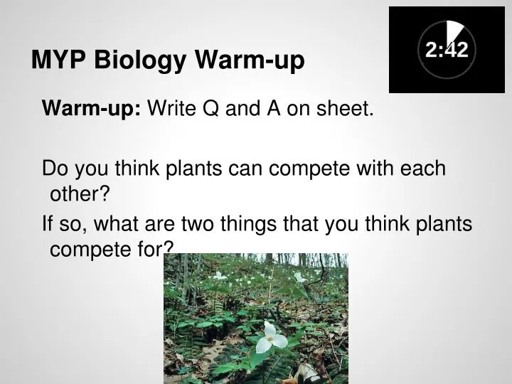 myp biology warm up