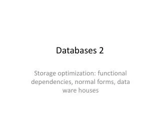 Databases 2