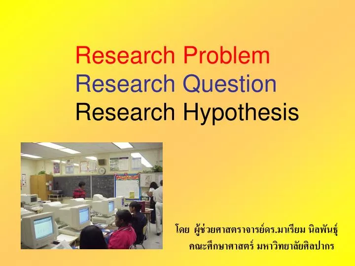 research problem research question research hypothesis