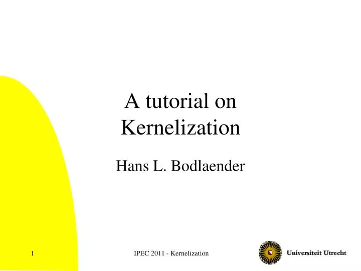 a tutorial on kernelization