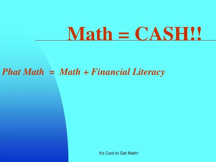 math cash