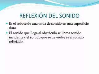 reflexi n del sonido