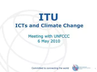 ITU ICTs and Climate Change