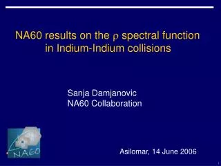 NA60 results on the ? spectral function in Indium-Indium collisions