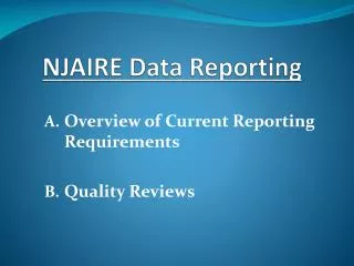 NJAIRE Data Reporting