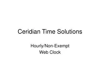 Ceridian Time Solutions