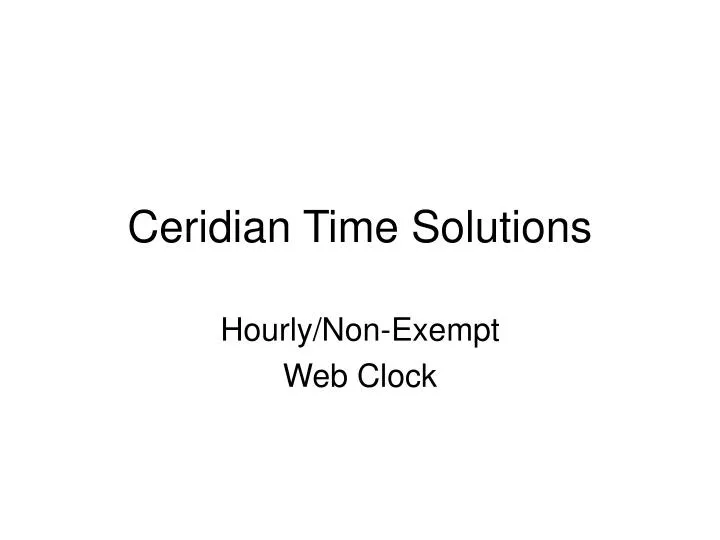 ceridian time solutions