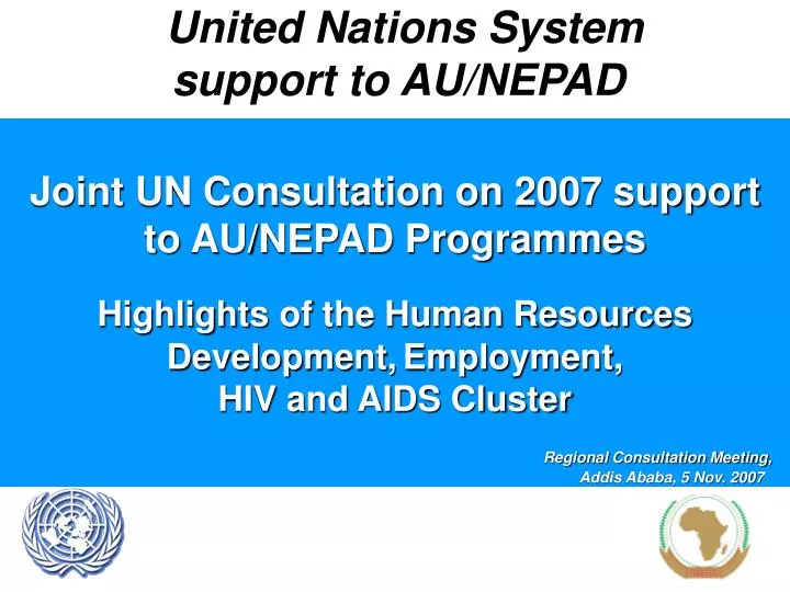 united nations system support to au nepad