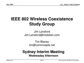 IEEE 802 Wireless Coexistence Study Group